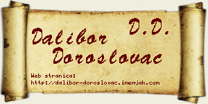 Dalibor Doroslovac vizit kartica